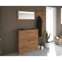 borchardt Möbel Garderoben-Set Oliva, Schuhschrank, Spiegel, Garderobenpaneel, (3-St)