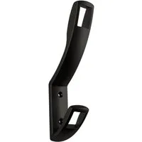 SO-TECH® Garderobenhaken PETI 151 x 24 x 71 mm, BA 32 mm, Kleiderhaken aus Metall, schwarz