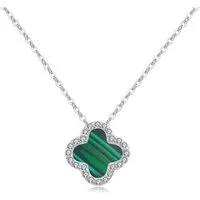 ROUGEMONT Silberkette Kleeblatt Glücksbringer Clover Damen Halskette 925 sterling Silber, Echtschmuck