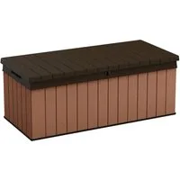 Keter Gartenbox Keter Aufbewahrungsbox DARWIN Braun, 380 L, belastbar bis 300 kg, abschließbar