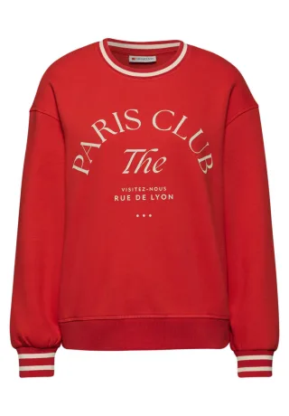 Street One - Loose Fit Print Sweatshirt rot - Gr. - 40