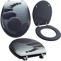 Grafner WC-Sitz WC Sitz aus MDF Toilettensitz mit Absenkautomatik verschiedene Motive, Absenkautomatik
