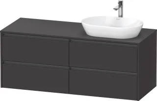 Duravit Ketho.2 Konsolenwaschtischunterbau wandhängend Graphit Supermatt 1400x550x568 mm - K24898R80 K24898R80800000
