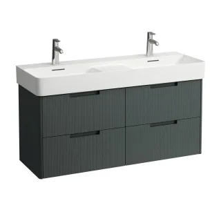 LAUFEN Waschtischunterschrank JUNA 400x1168x515 4 Schubl m. Griffmulde f.WT H814282 verkehrsgrau, H H4116441092661