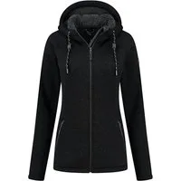 Kjelvik Strickfleecejacke Layla Fleece Jacke mit Kapuze Kuschelig Warm, leicht und atmungsaktiv