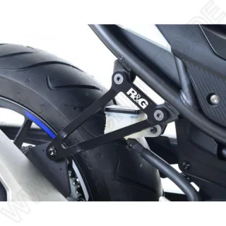 R&amp;G Auspuffhalter + Sozius Rastenabdeckung Honda CB 500 Hornet Bj. 2024-2026 PC72 Aluminium schwarz