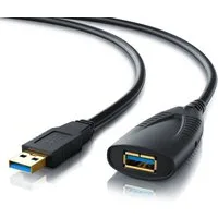 CSL Verlängerungskabel, USB 3.0 Typ A (500 cm), Aktives Repeater Kabel mit Signalverstärkung - 5m