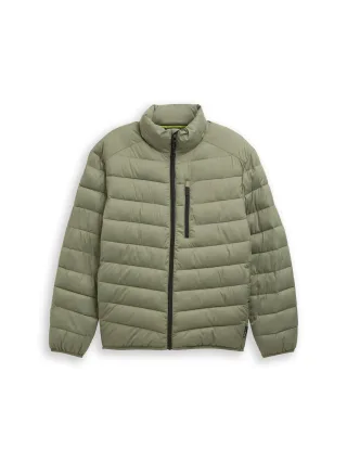 Denim Tom Tailor - Lightweight Steppjacke mit Stehkragen tree moss green - Gr. - XXL
