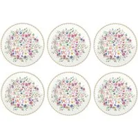 EasyLife Kuchenteller Mon Amour, Spülmaschinengeeignet, Mehrfarbig, Herzen & Blumen, ⌀ 19cm