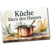 speecheese Magnet Küche Herz des Hauses Kochtopf Kräuter Souvenir Magnet