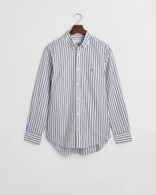GANT - Regular Fit Classic Popeline Hemd mit Streifen white - Gr. - XXL