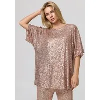Worldclassca Paillettenshirt Worldclassca Paillettenshirt Oversize Bluse mit Pailetten Party Abend