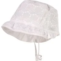 MAXIMO Fischerhut BABY GIRL-Hütchen, Bindeband Rüschenkrempe, Jerseyeinsatz, Futter (1-St)