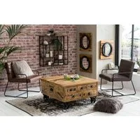 SIT Couchtisch Rustic, im factory design, Breite 90 cm, Shabby Chic, Vintage, quadratisch