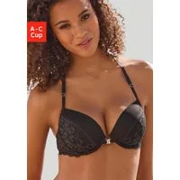 Vivance Push-up-BH mit Spitze in Leo-Optik mit Neckholder-Träger, Dessous