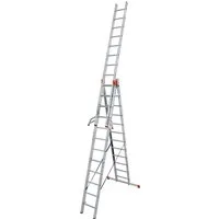 KRAUSE Vielzweckleiter Tribilo, mit Leiternspitzen, 3x12 Sprossen