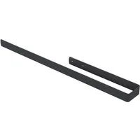 QLS Handtuchhalter Schwarz aus Stahl pulverbeschichtet, 60 cm Stange für Badezimmer Küche Stahl Schwarz