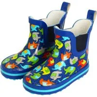 Beck Kleinkinder Gummistiefel Elephants Gummistiefel (wasserdichte Kurzstiefel aus Naturkautschuk, für Mädchen und Jungs) seitliche Gummi-Einsätze, herausnehmbare Innensohle