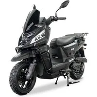 Burnout Motorroller GS-50 Mattschwarz 50 ccm 45 kmh, 50 ccm, 45 km/h, Euro 5, Sturzbügel, Nebelscheinwerfer, LED Display, USB Ladedose, Gepäckträger