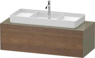 Duravit White Tulip Konsolenwaschtischunterbau wandhängend Amerikanischer Nussbaum & Stein Grau Matt WT4977M77H20010