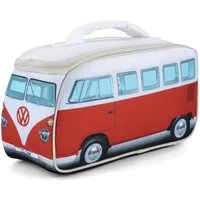 VW Collection by BRISA Lunchbox Volkswagen T1 Bulli Bus Brotdose, Polyester D600, PU beschichtet, (1-tlg), elegante Allzwecktasche in rot