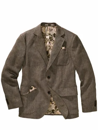 Mey & Edlich Herren Somerset-Leinen-Sakko Beige 100 % Leinen