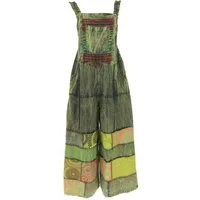 Guru-Shop Relaxhose Natürliche Patchwork Boho Latzhose, Overall,.. Ethno Style, alternative Bekleidung