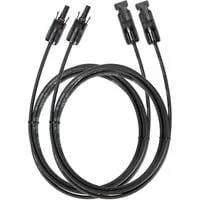 Solar Verlängerungskabel 3 Meter schwarz, 2 Stück, für das Solar auf XT60-Ladekabel