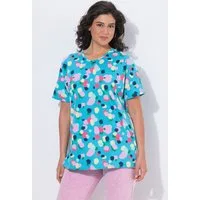 Ulla Popken T-Shirt T-Shirt Tupfen Oversized Rundhals Halbarm
