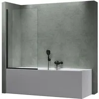 Mai & Mai Badewannenaufsatz Duschwand für Badewanne Badewannenfaltwand ESG GLAS NANO C201
