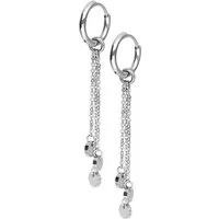 Wildcat Paar Ohrhänger Little Plate Hoops - Silber, Chirurgenstahl 316L - wasserfest, langlebig, hautverträglich