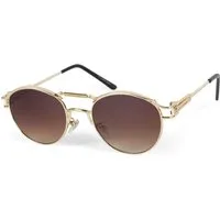 styleBREAKER Sonnenbrille Panto Sonnenbrille mit Federn (1-St) Gradient