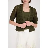 Monari Strickjacke Jacke Strick Glanzbändchen Regular fit mit V-Ausschnitt