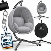 KESSER Hängesessel, Luxe Hängesessel mit Gestell weicher Sitzkissen