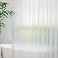 AooHome Duschvorhang Duschvorhang 120x200 Transparent Weiß mit Magneten, Duschvorhänge 8