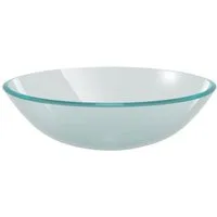 vidaXL Waschbecken Waschbecken Hartglas 42 cm Mattiert, Waschbecken Hartglas 42cm Mattiert Aufsatzwaschbecken Waschschale