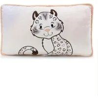 Nici Dekokissen 62445 - Kissen Schneeleopard Eleni Snowbell, 43 x 25 cm, rechteckig