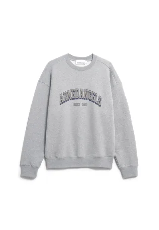 Armedangels - WORDMARK RELAXED SWEATSHIRT silver melange - Gr. - XL