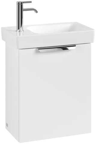 Villeroy & Boch Set LineUp 450mm mit Spiegel Anschlag links Glossy White S00800DHR1