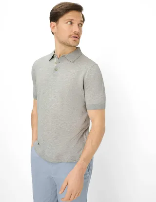 Brax Herren Polo Style PASCAL platin, hellgrau, Gr. XXXL