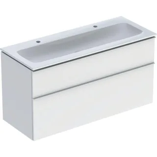 Geberit iCon Waschtisch mit Unterschrank 120 cm 502334013 Waschtisch-Set 120x63x48cm, weiß/KeraTect, Korpus / Griff weiß matt