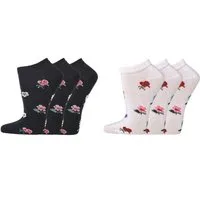 TippTexx 24 Sneakersocken 6 Paar Damen Sneakersocken viele Motive kurze Socken für den Sommer (6 Paar) hochwertige gekämmte Baumwolle, handgekettelt