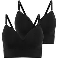 Jockey Bralette Seamfree Comfort (2er Pack) tiefer V-Ausschnitt, schmale Träger, ohne Seitennähte
