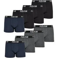 ADAM JEANS Boxershorts Herren Boxershorts aus extra weicher 100% Baumwolle Trunks Men Boxer-1 (8-St., 2er Set, 6er Set, 8er Set, 10er Set, 12er Set) Boxershorts Herren Boxer Shorts Männer Unterhosen Trunks Underwear