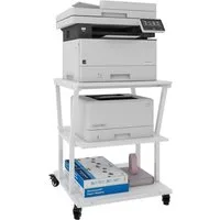 PUNCIA Druckertisch 3 Schichten 50x50cm Heim Büro mit Raddrucker Aufbewahrungshalter Tisch (1-St), 4-stufig höhenverstellbare Mittelebene, 140 kg Tragkraft
