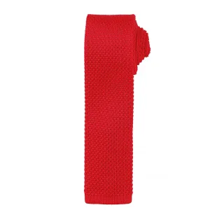 Premier Mens Slim Textured Knit Effect Krawatte (Rot)
