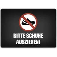 speecheese Fußmatte Bitte Schuhe ausziehen Fußmatte randlos mit Verbot Motiv