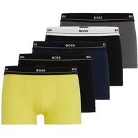 BOSS Trunk Essential Boxer Stretch Cotton (Packung, 5-St., 5er-Pack) Boxershort kurzes Bein mit Logobund