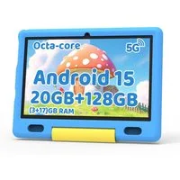 BUFO Kinder Lern-Tablet mit Elternkontrolle 10'' Android 16, 64GB Tablet (10", 128 GB, Android 15, Kids Bumper blau)