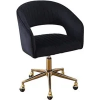 WAHSON OFFICE CHAIRS Bürostuhl aus Chenille/PU-Leder, ergonomisch Drehstuhl mit Rollen